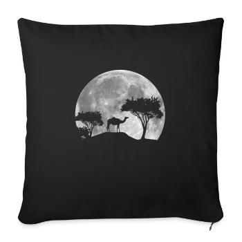 Camel At Night - Sofa pillowcase 17,3'' x 17,3'' (45 x 45 cm) - black - Front