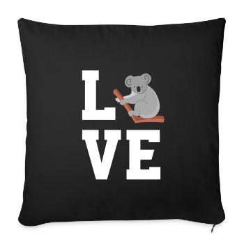 Dear Koala - Sofa pillowcase 17,3'' x 17,3'' (45 x 45 cm) - black - Front