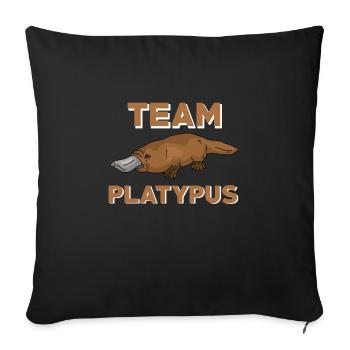 Team Platypus - Sofa pillowcase 17,3'' x 17,3'' (45 x 45 cm) - black - Front