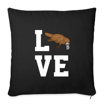 Chers ornithorynques - Housse de coussin décorative 45 x 45 cm - noir - Devant