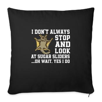 Lustiges Zuckersegelflugzeug-shirt - Sofakissenbezug 45 x 45 cm - Schwarz - Vorne