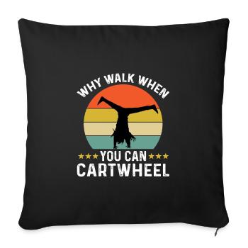 Cartwheel - Sofa pillowcase 17,3'' x 17,3'' (45 x 45 cm) - black - Front