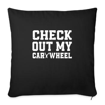 Regardez ma course de roue - Housse de coussin décorative 45 x 45 cm - noir - Devant