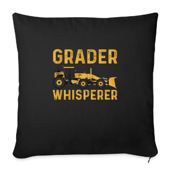 Grader-flüsterer - Sofakissenbezug 45 x 45 cm - Schwarz - Vorne