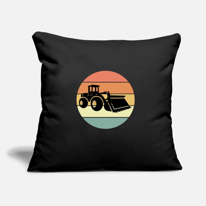 Retro Wheel Loader Design Sofa pillowcase 17,3'' x 17,3'' (45 x 45 cm)