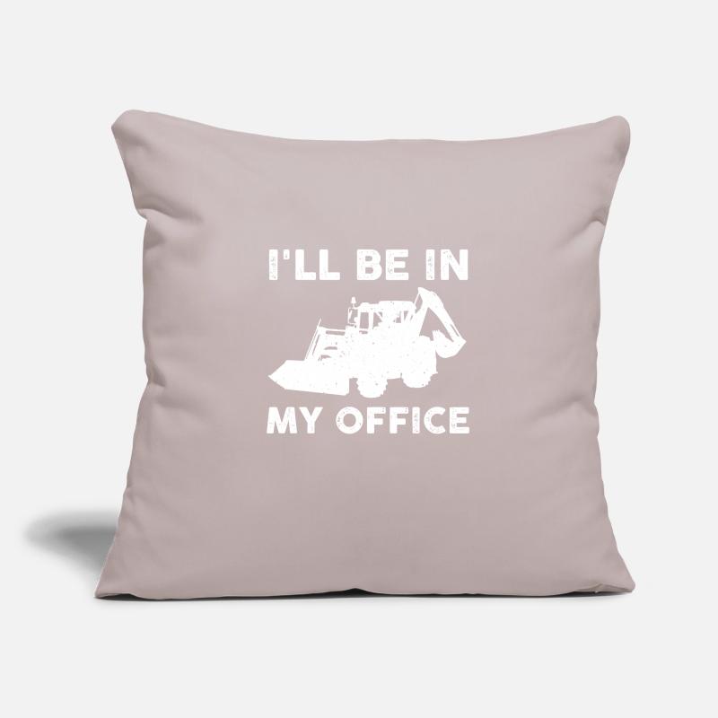 Funny Backhoe Loader Design Sofa pillowcase 17,3'' x 17,3'' (45 x 45 cm)