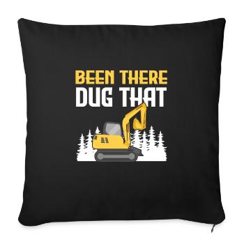 Lustiger Minibagger Spruch - Sofakissenbezug 45 x 45 cm - Schwarz - Vorne