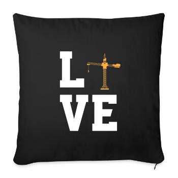 Dear cranes - Sofa pillowcase 17,3'' x 17,3'' (45 x 45 cm) - black - Front