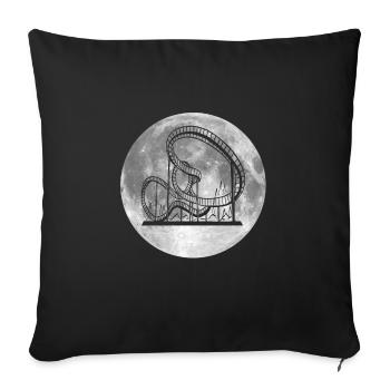Roller coaster Moon Design - Sofa pillowcase 17,3'' x 17,3'' (45 x 45 cm) - black - Front