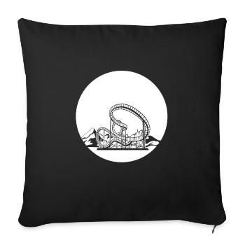 Montagnes russes avec montagnes - Housse de coussin décorative 45 x 45 cm - noir - Devant