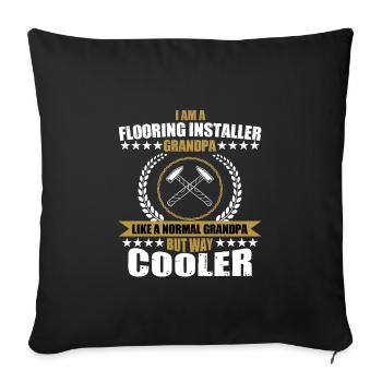 Grand grand-père de plancher - Housse de coussin décorative 45 x 45 cm - noir - Devant