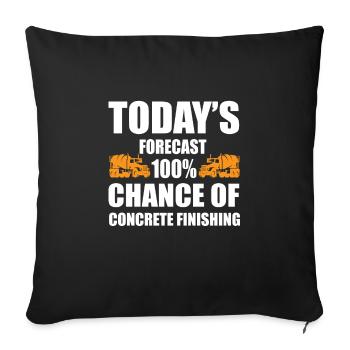 Drôle de polisseur de béton cadeau - Housse de coussin décorative 45 x 45 cm - noir - Devant