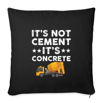 It's not cement, it's concrete - Sofa pillowcase 17,3'' x 17,3'' (45 x 45 cm) - black - Front