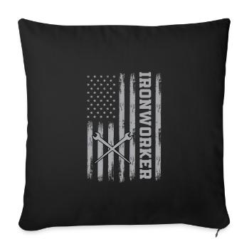 American Metallurgical Design - Sofa pillowcase 17,3'' x 17,3'' (45 x 45 cm) - black - Front