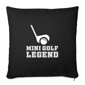 Minigolf Legend - Sofa pillowcase 17,3'' x 17,3'' (45 x 45 cm) - black - Front
