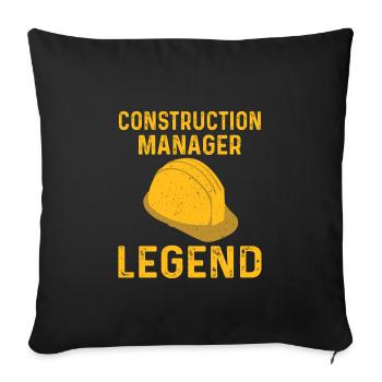 Site Manager Legend - Sofa pillowcase 17,3'' x 17,3'' (45 x 45 cm) - black - Front