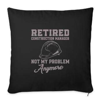 Le gestionnaire de site à la retraite n’est pas mon problème - Housse de coussin décorative 45 x 45 cm - noir - Devant