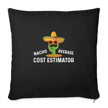 Estimateur de coût moyen pas si moyen - Housse de coussin décorative 45 x 45 cm - noir - Devant