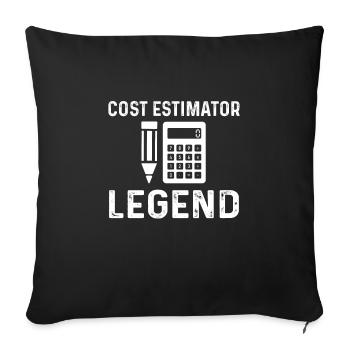 Légende de l’estimateur de coûts - Housse de coussin décorative 45 x 45 cm - noir - Devant
