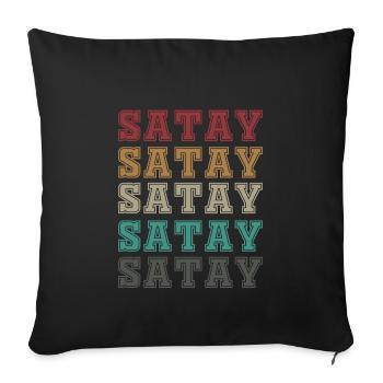 Chemise Satay - Housse de coussin décorative 45 x 45 cm - noir - Devant