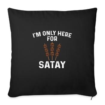 Funny Satay Shirt - Sofa pillowcase 17,3'' x 17,3'' (45 x 45 cm) - black - Front