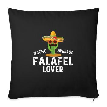 Nacho Average Falafel Lover - Sofa pillowcase 17,3'' x 17,3'' (45 x 45 cm) - black - Front