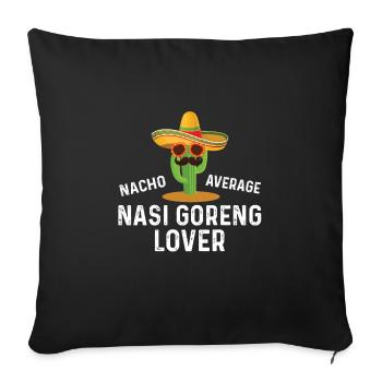 Nacho Average Nasi Goreng l’amateur - Housse de coussin décorative 45 x 45 cm - noir - Devant