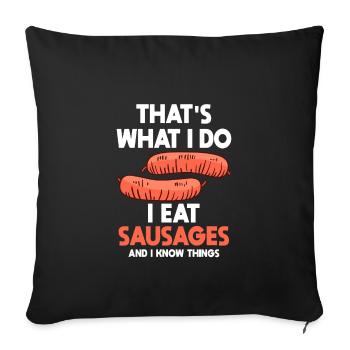 Sausage lovers - Sofa pillowcase 17,3'' x 17,3'' (45 x 45 cm) - black - Front