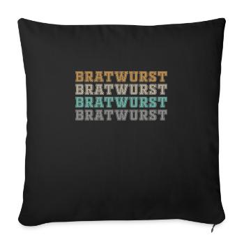 Retro Fährschiff Bekleidung Containerschiff - Sofakissenbezug 45 x 45 cm - Schwarz - Vorne