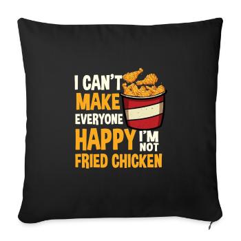 Funny Fried Chicken Saying - Sofa pillowcase 17,3'' x 17,3'' (45 x 45 cm) - black - Front