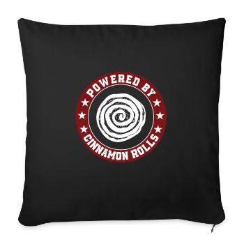 Great cinnamon roll design - Sofa pillowcase 17,3'' x 17,3'' (45 x 45 cm) - black - Front