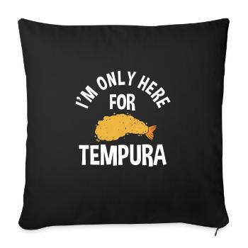 Funny Tempura Shrimp Shirt - Sofa pillowcase 17,3'' x 17,3'' (45 x 45 cm) - black - Front