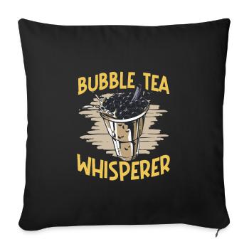 Bubble Tea Whisperer - Housse de coussin décorative 45 x 45 cm - noir - Devant