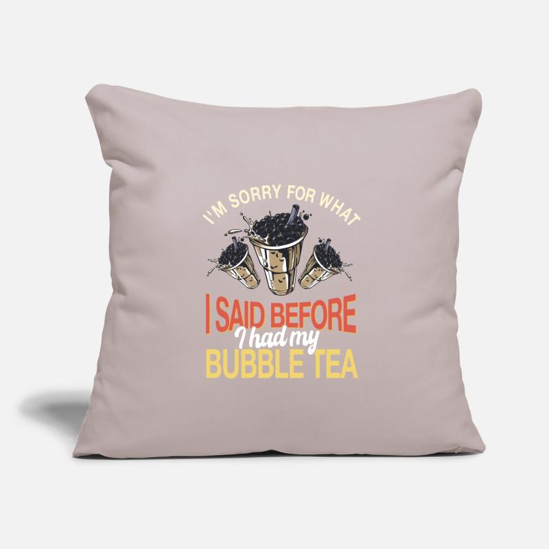 Funny Bubble Tea Saying Sofa pillowcase 17,3'' x 17,3'' (45 x 45 cm)