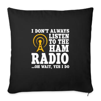 Jambon - Housse de coussin décorative 45 x 45 cm - noir - Devant