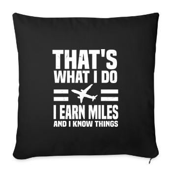 Funny Travel Hacker T-Shirt - Sofa pillowcase 17,3'' x 17,3'' (45 x 45 cm) - black - Front