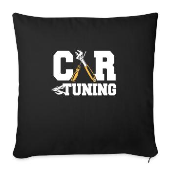 Car tuning outfit - Sofa pillowcase 17,3'' x 17,3'' (45 x 45 cm) - black - Front