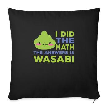 Drôle de wasabi - Housse de coussin décorative 45 x 45 cm - noir - Devant