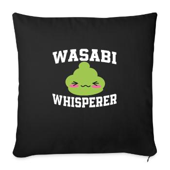 Wasabi Whisperer - Housse de coussin décorative 45 x 45 cm - noir - Devant