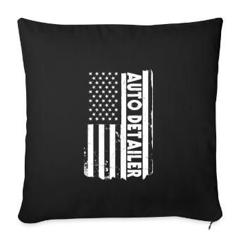 USA Vehicle Cleaner America - Sofa pillowcase 17,3'' x 17,3'' (45 x 45 cm) - black - Front