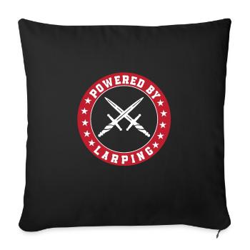 Powered by Larping - Sofa pillowcase 17,3'' x 17,3'' (45 x 45 cm) - black - Front