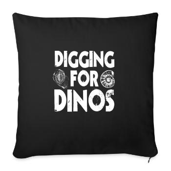 Creuser pour les Dinos - Housse de coussin décorative 45 x 45 cm - noir - Devant