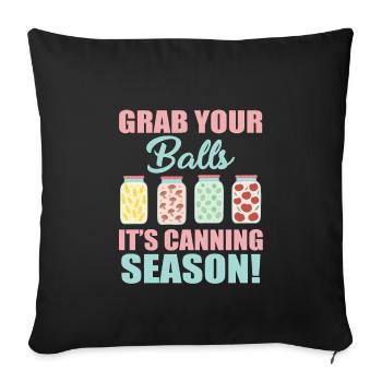 Funny Canning Lover Design - Sofa pillowcase 17,3'' x 17,3'' (45 x 45 cm) - black - Front
