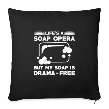 Funny soap maker T-shirt - Sofa pillowcase 17,3'' x 17,3'' (45 x 45 cm) - black - Front