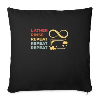 Conception de savonnier amusant - Housse de coussin décorative 45 x 45 cm - noir - Devant