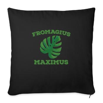 Monstera plant Fromagius Maximus - Sofa pillowcase 17,3'' x 17,3'' (45 x 45 cm) - black - Front