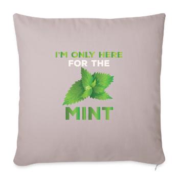 Drôle d’amateur de menthe Dicton - Housse de coussin décorative 45 x 45 cm - taupe clair - Devant