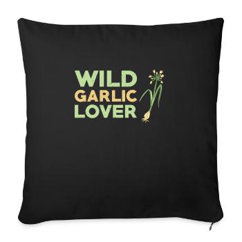 Amateurs d’ail sauvage - Housse de coussin décorative 45 x 45 cm - noir - Devant