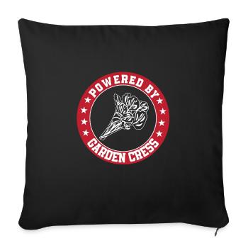 Propulsé par cresson de jardin - Housse de coussin décorative 45 x 45 cm - noir - Devant