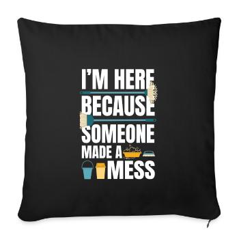 Drôle de ménage - Housse de coussin décorative 45 x 45 cm - noir - Devant
